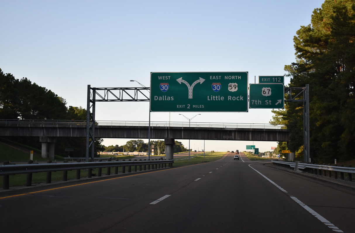 IH 369/US 59 north at IH 30 - Texarkana, TX