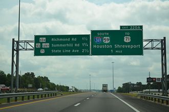 IH 30 east at IH 369/US 59 - Texarkana, TX