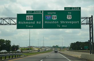 IH 30 east at IH 369/US 59 - Texarkana, TX