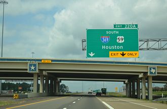IH 30 West at Interstate 369 in Texarkana, Texas