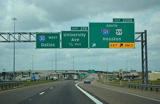 IH 30 west at IH 359/US 59 - Texarkana, TX