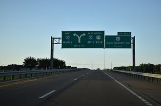 IH 369/US 59 north at IH 30 - Texarkana, TX