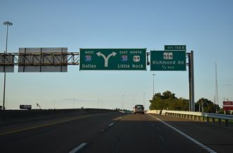 IH 369/US 59 north at IH 30 - Texarkana, TX
