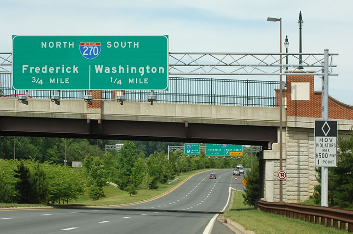 I-370 east at I-270 - Gaithersburg, MD