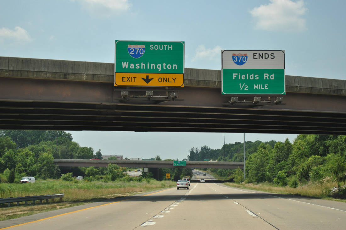 I-370 west at I-270 - Gaithersburg, MD
