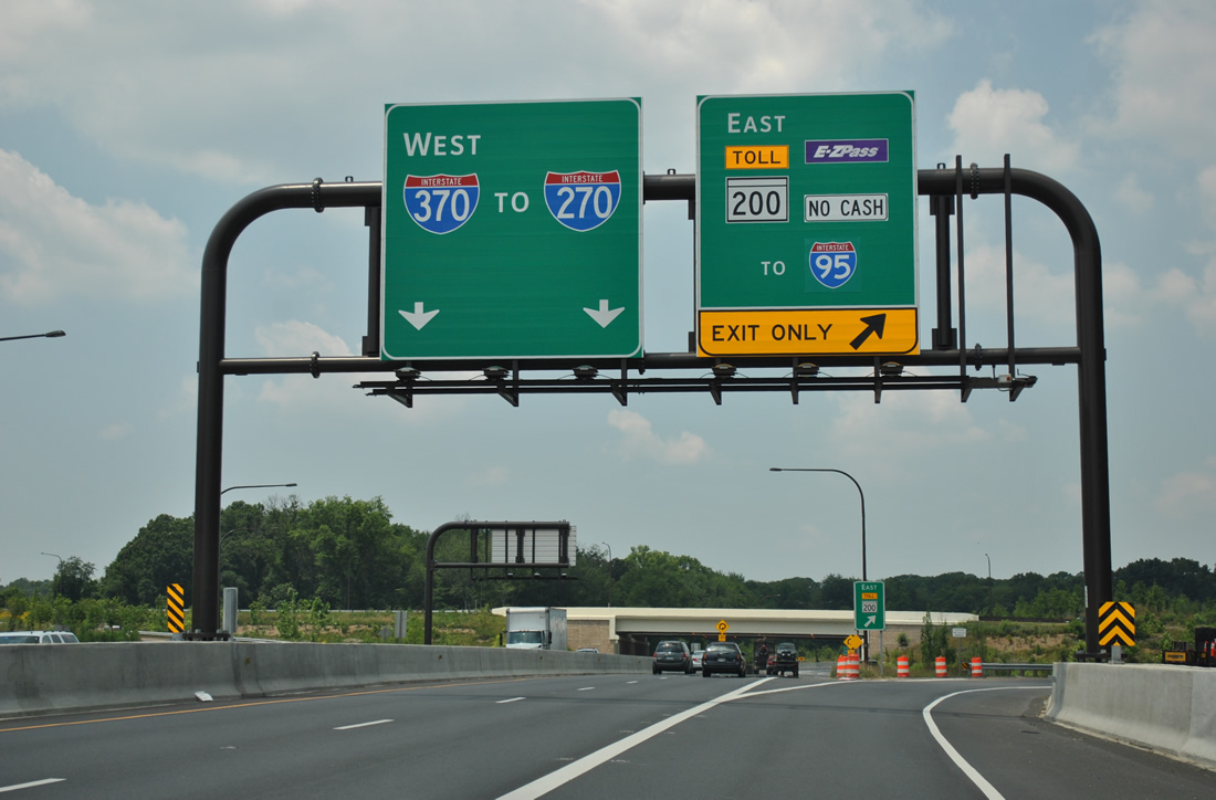 MD 200A north at I-370/MD 200 - Washington Grove, MD