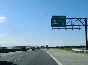 Interstate 70 west at Missouri Route 370 in St. Peters