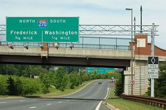 I-370 east at I-270 - Gaithersburg, MD