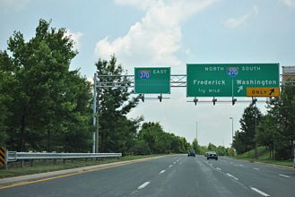 I-370 east at I-270 - Gaithersburg, MD