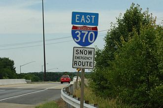 Interstate 370 east at Gaithersburg, Maryland