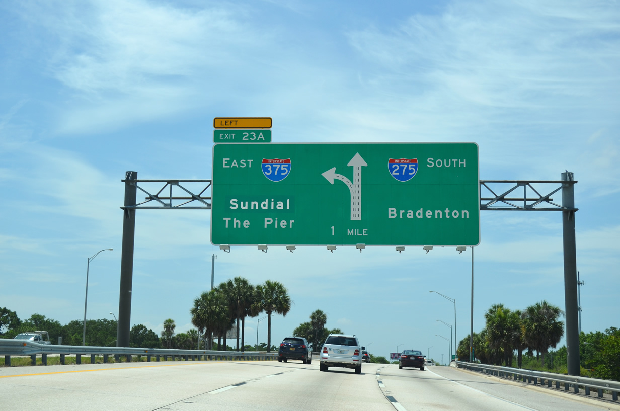 I-275 south at I-375 - St. Petersburg, FL