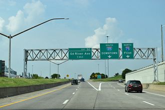 Fisher Fwy west at I-75/375 - Detroit, MI