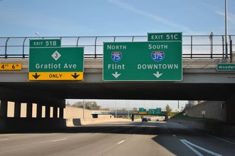 I-75 north at I-375 - Detroit, MI