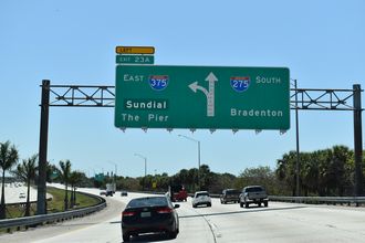 I-275 south at I-375 - St. Petersburg, FL