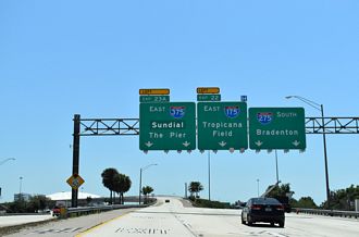 I-275 south at I-375 - St. Petersburg, FL