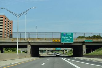 I-375 north at I-75 - Detroit, MI