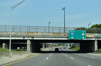 I-375 north at I-75 - Detroit, MI