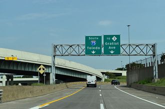 I-375 north at I-75 - Detroit, MI