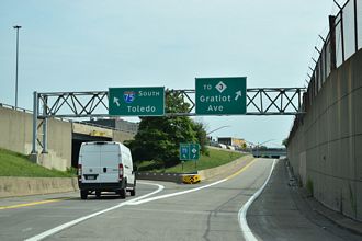 I-375 North at I-75/Fisher Fwy in Detroit, MI