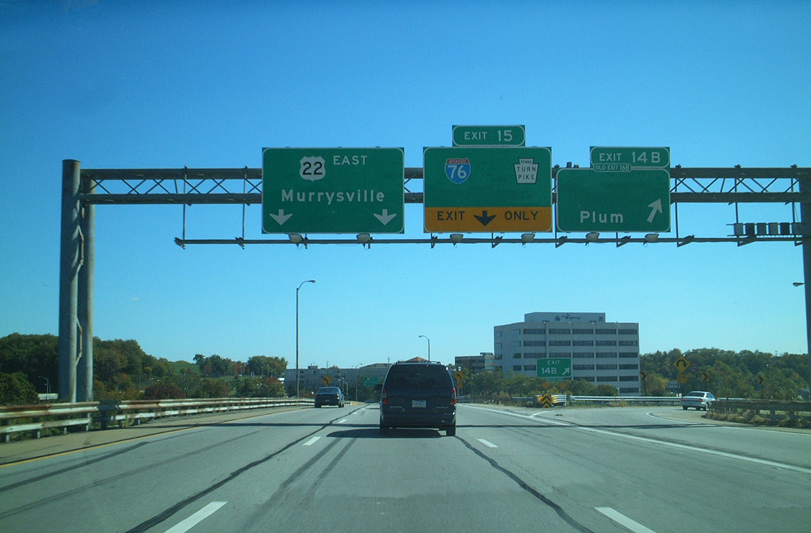 I-376/US 22 east at I-76/PA Tpk - 2001