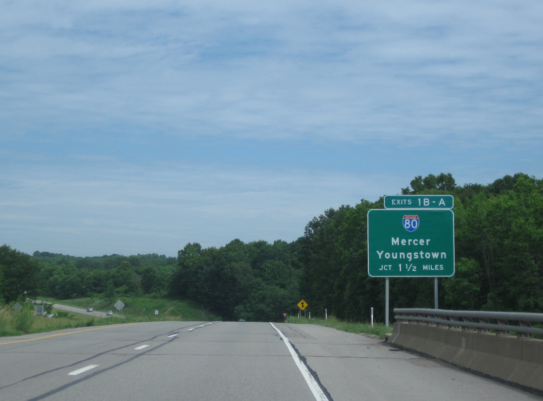 I-376 west at I-80 - Shenango Twp, PA