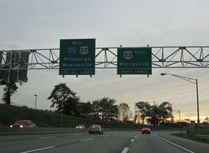 I-76/PA Tpk at I-376/US 22 - Monroeville