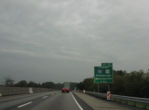 I-76/PA Tpk east at I-376/US 22 - Monroeville