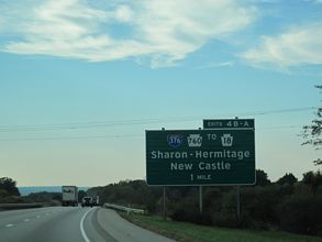 I-80 west at I-376/PA 760 - Shenango Twp