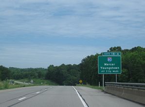 I-376 west at I-80 - Shenango Twp, PA