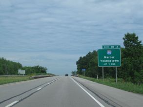 I-376 west at I-80 - Shenango Twp, PA