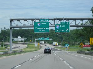 I-376 west at I-80 - Shenango Twp, PA