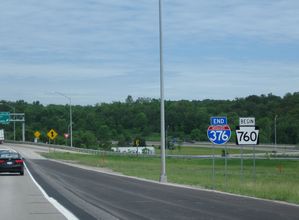I-376 west at I-80 - Shenango Twp, PA