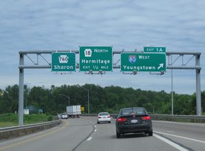 I-376 west at I-80 - Shenango Twp, PA