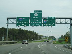 PA 760 south at I-80/376 - Shenango Twp
