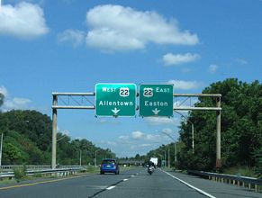 PA 378 north at US 22 - Bethlehem