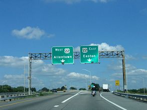 PA 378 north at US 22 - Bethlehem