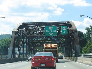PA 378 south at Hill to Hill Bridge - Bethlehem