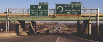 I-80 east at I-380/US 218/Iowa 27 - 2006