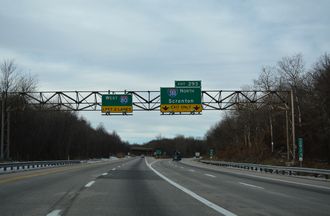 I-80 West at Interstate 380 near Pocono Summit, Pennsylvania