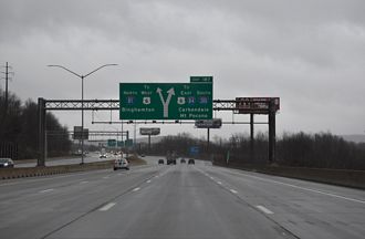 I-81 north at I-84-380/US 6 - Dunmore, PA