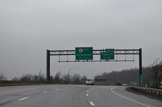 I-380/84 north at I-81/US 6 - Dunmore, PA