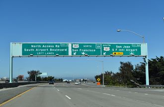 I-380 east at US 101