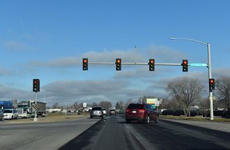 I-380 north ends where U.S. 218 continues onto Leo P Roof Expressway