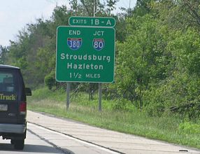 I-380 south at I-80 - Tobyhanna Twp, PA