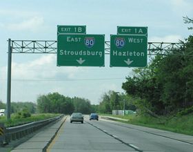 I-380 south at I-80 - Tobyhanna Twp, PA