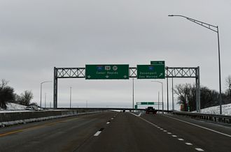 U.S. 218 North at Interstate 380 in Coralville, Iowa