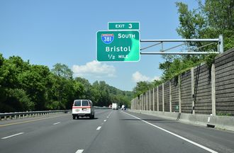I-81/US 58 north at I-381 - Bristol, VA