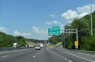 I-81/US 58 north at I-381 - Bristol, VA