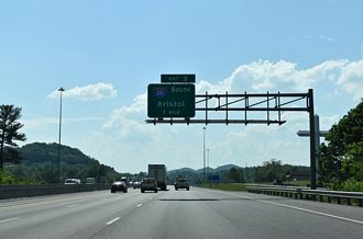 I-81/US 58 south at I-381 - Bristol, VA
