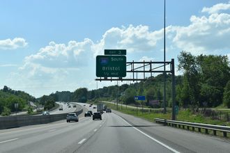 I-81/US 58 south at I-381 - Bristol, VA